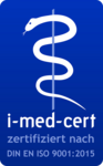 i-med-cert zertifiziert nach DIN EN ISO 9001:2015
